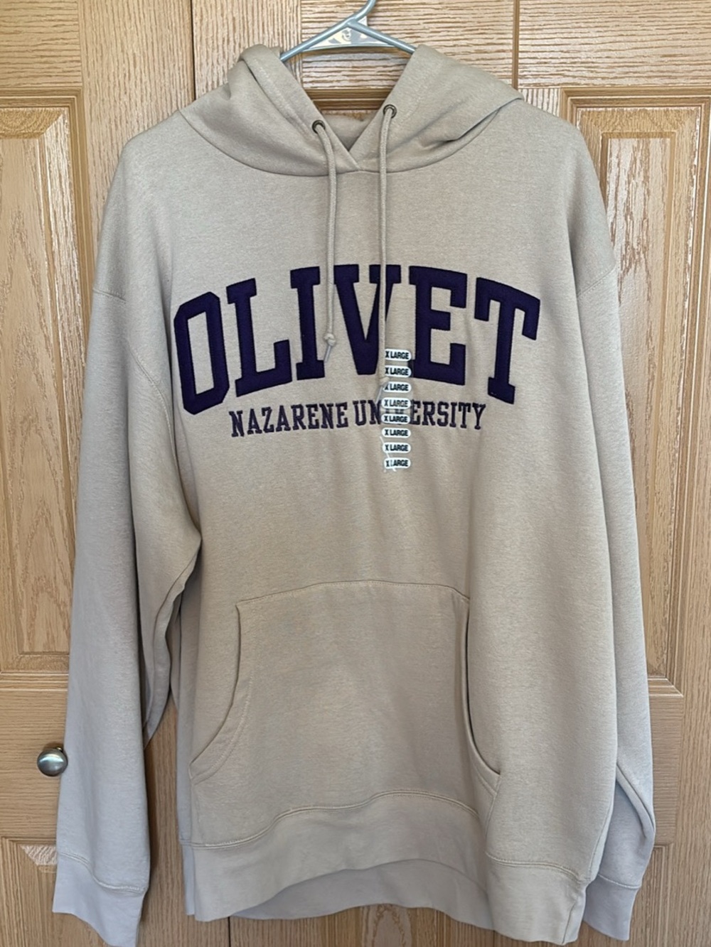 Olivet Nazarene University Beige Hooded Sweatshirt